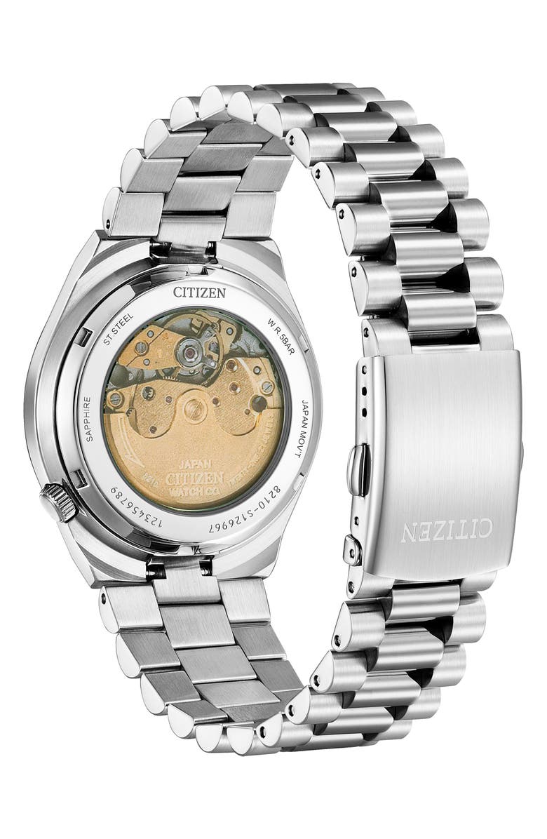 Citizen TSUYOSA Automatic Bracelet Watch, 40mm, Alternate, color, Silver-Tone White