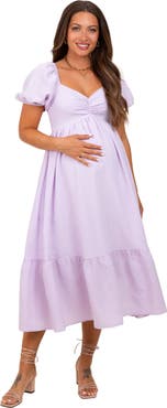PinkBlush Sweetheart Stripe Smocked Back Midi Dress