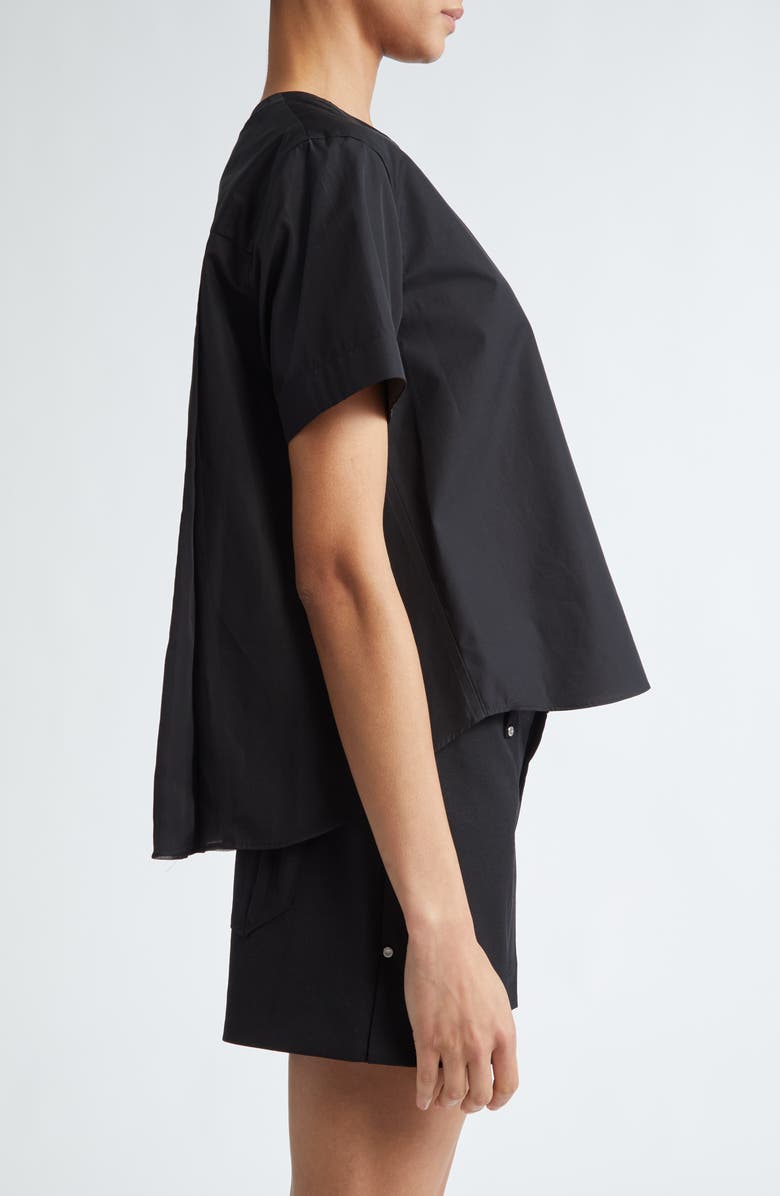 Sacai x Thomas Mason Stripe Mixed Media Top, Alternate, color, 