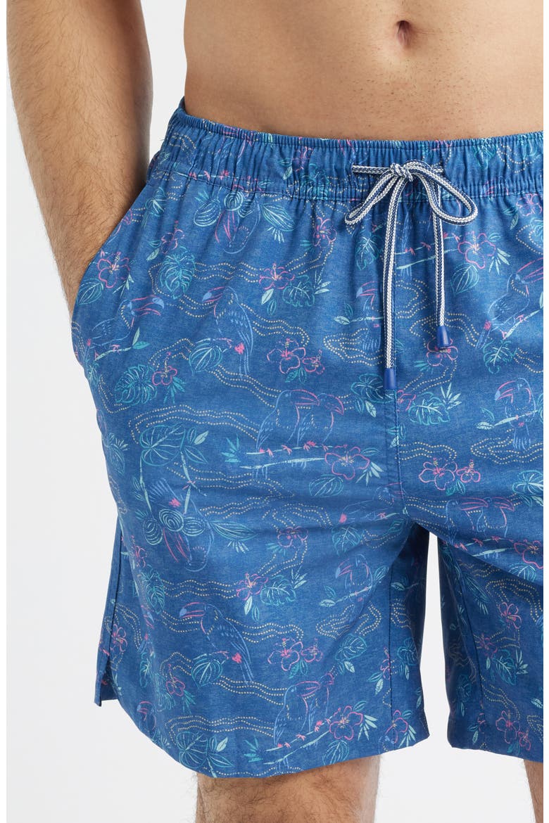 Rain Forest Swim Trunks, Alternate, color, WINDSOR BLUE