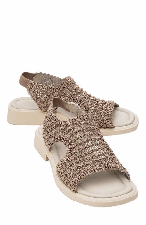 Weave Leather Woven Sandal (Women)