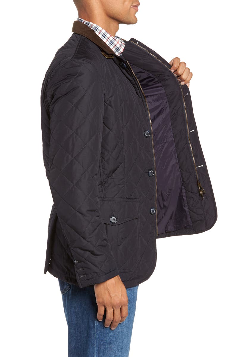 Barbour Lutz Quilted Jacket, Alternate, color, Navy