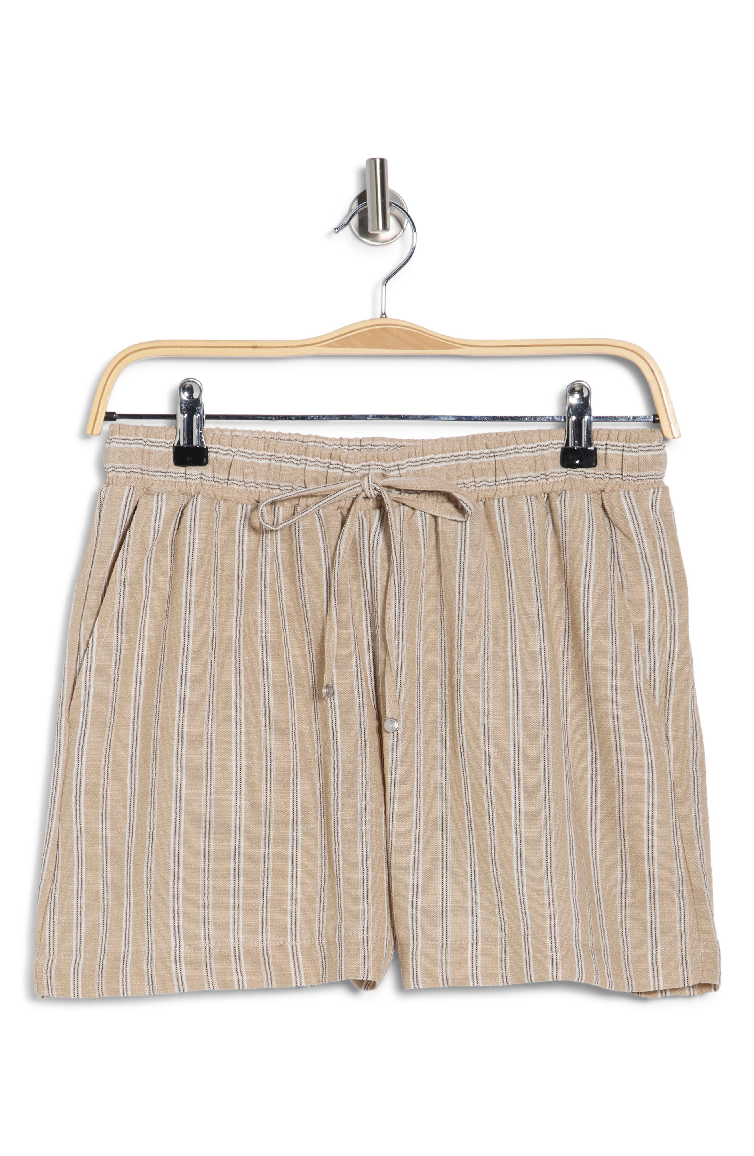 MAX STUDIO Stripe Drawstring Shorts