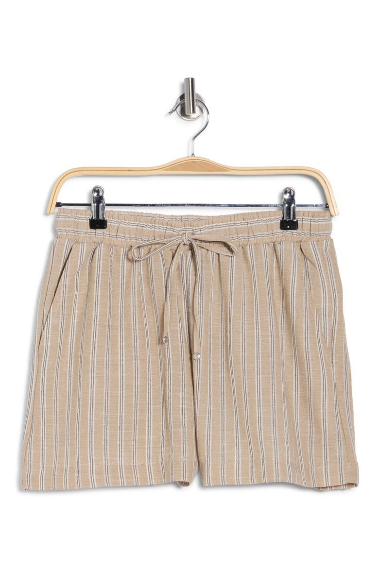 Stripe Drawstring Shorts, Alternate, color, NEUTRAL STRIPE