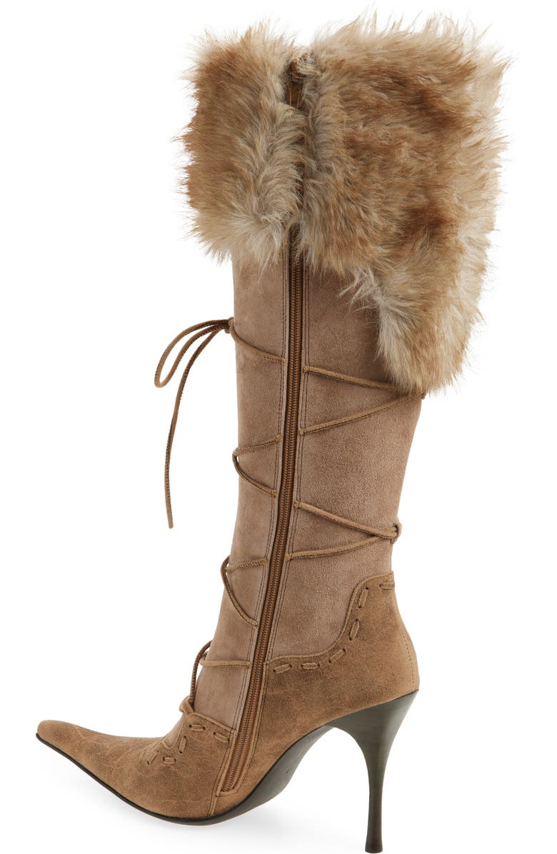 Jeffrey Campbell Verbier Knee High Boot, Alternate, color, Beige Combo