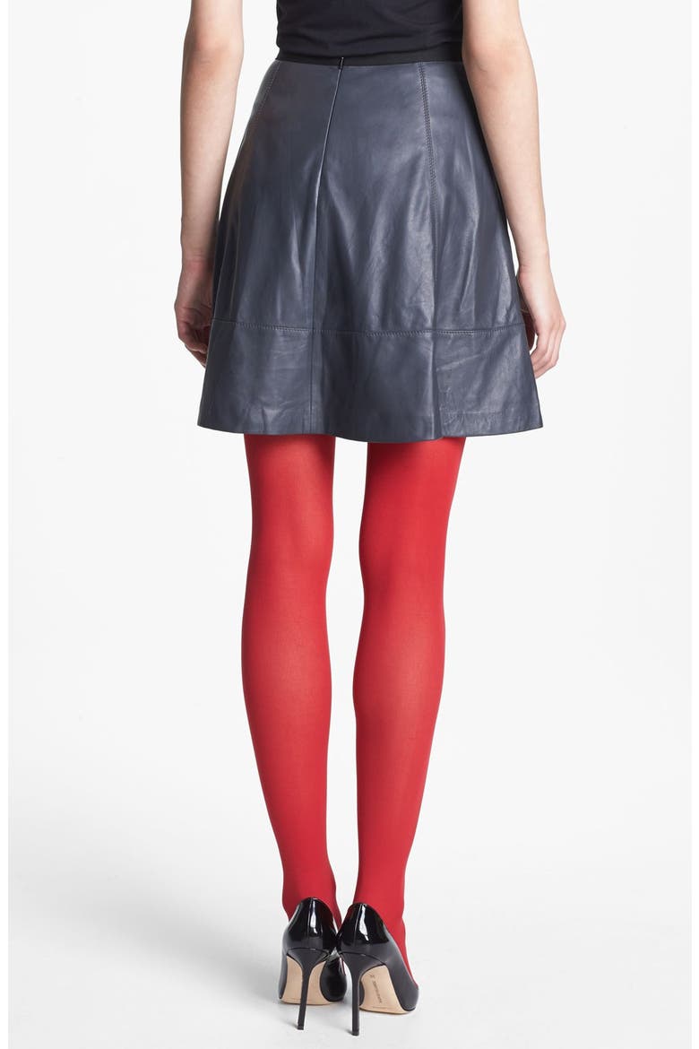 Leather Circle Skirt (Nordstrom Exclusive), Alternate, color, GREY PHANTOM