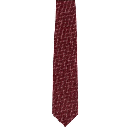 Trafalgar Baldwin Metallic Dash Silk Business Necktie In Red