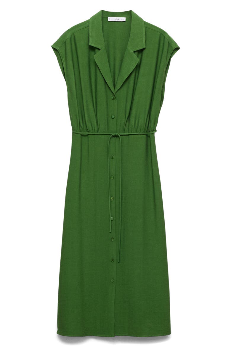 Bow Midi Shirtdress, Alternate, color, GREEN