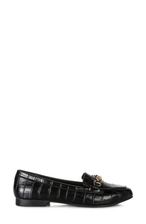 LONDON RAG LONDON RAG BRO ZONE CROC EMBOSSED CHAIN DETAIL LOAFER 