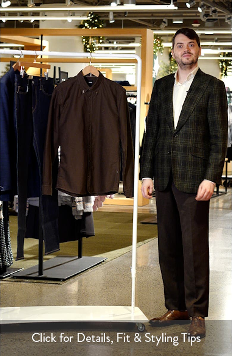 Roan Slim Fit Solid Cotton Button-Down Shirt, sales video thumbnail