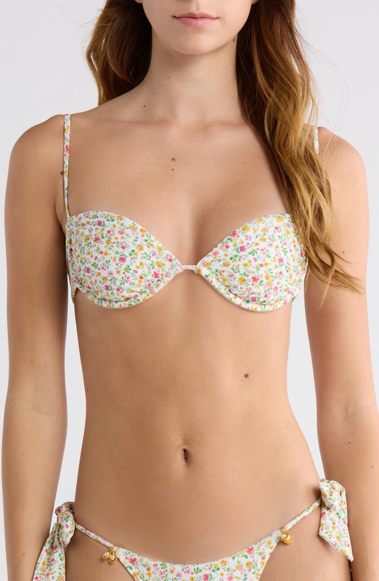 PacSun Evelyn Bralette Bikini Top, Main, color, Evelyn Ditsy/ Floral