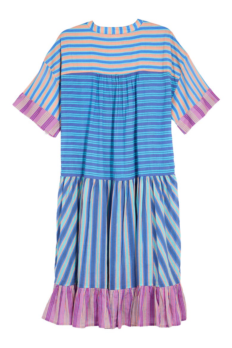 Striped Tunic Dress, Alternate, color, BLUE