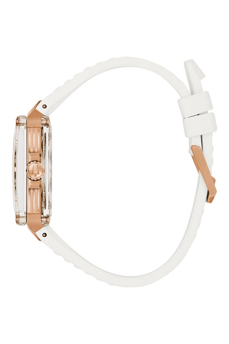Marc Anthony Series X Skeleton Automatic Rubber Strap Watch, 39mm (Limited Edition), Alternate, color, ROSE GOLD-TONE