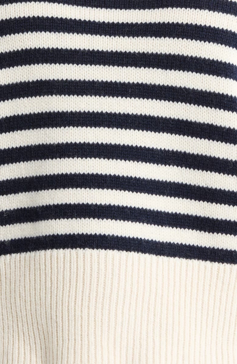 Rails Martha Placed Stripe Floral Appliqué Sweater, Alternate, color, Ivory Navy Floral Stripe