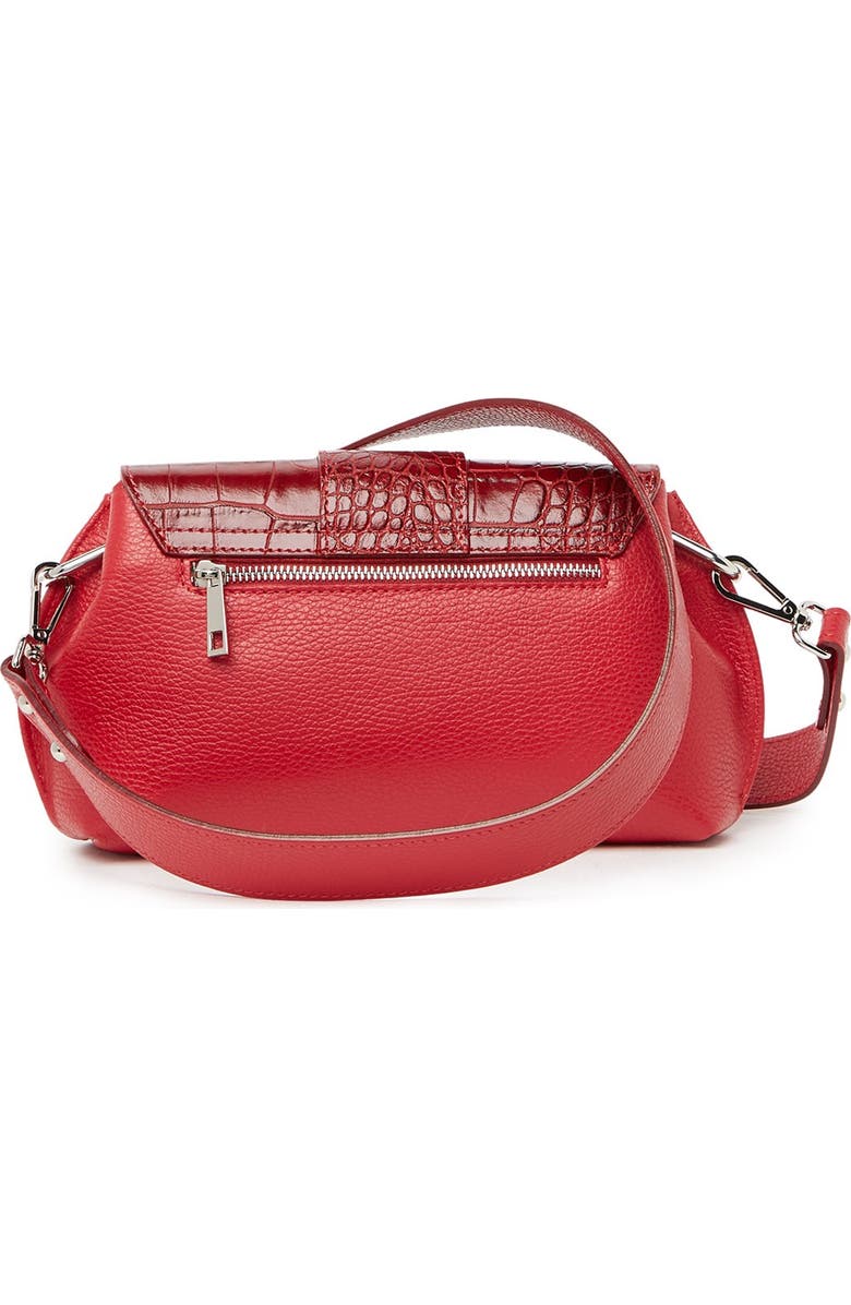 Persaman New York Amelie Croc Embossed Buckle Satchel, Alternate, color,