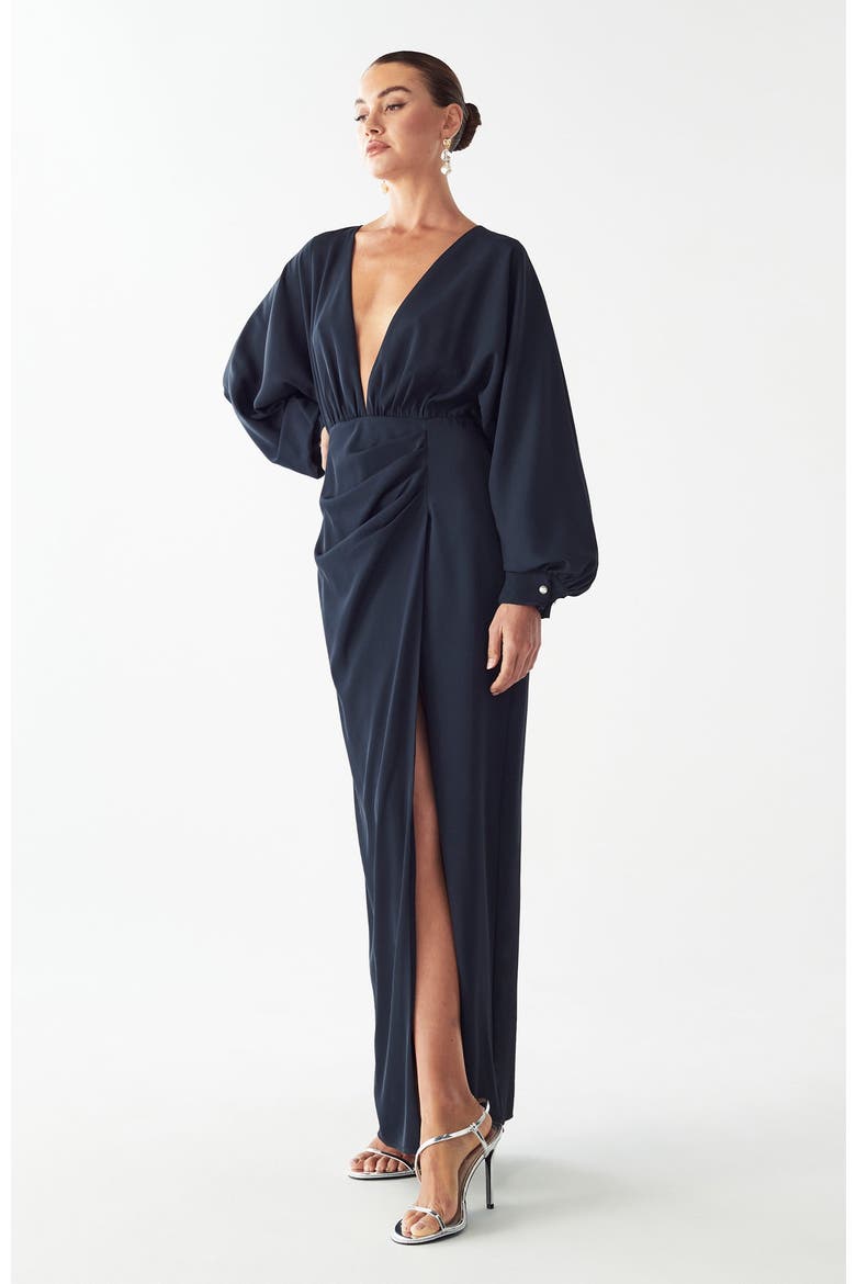 Elena Maxi Dress, Alternate, color, Midnight Blue