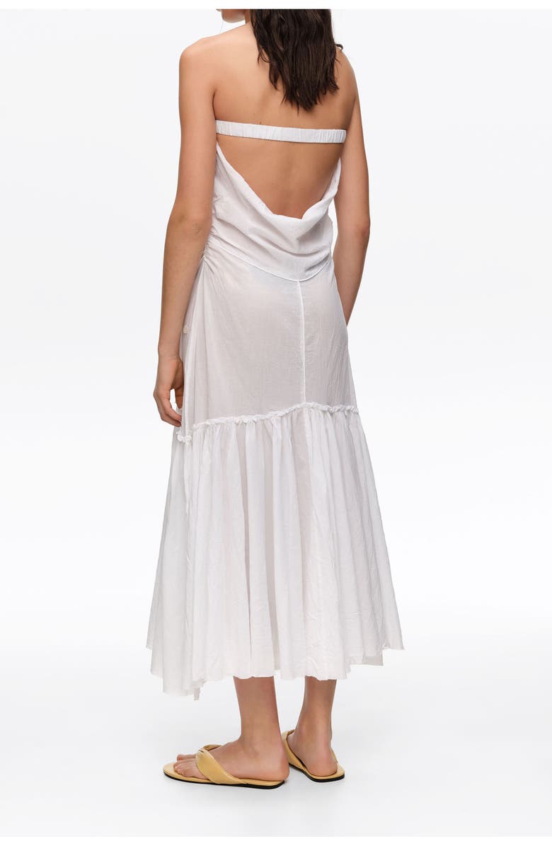 Bimba y Lola Ruched Strapless Dress, Alternate, color, White