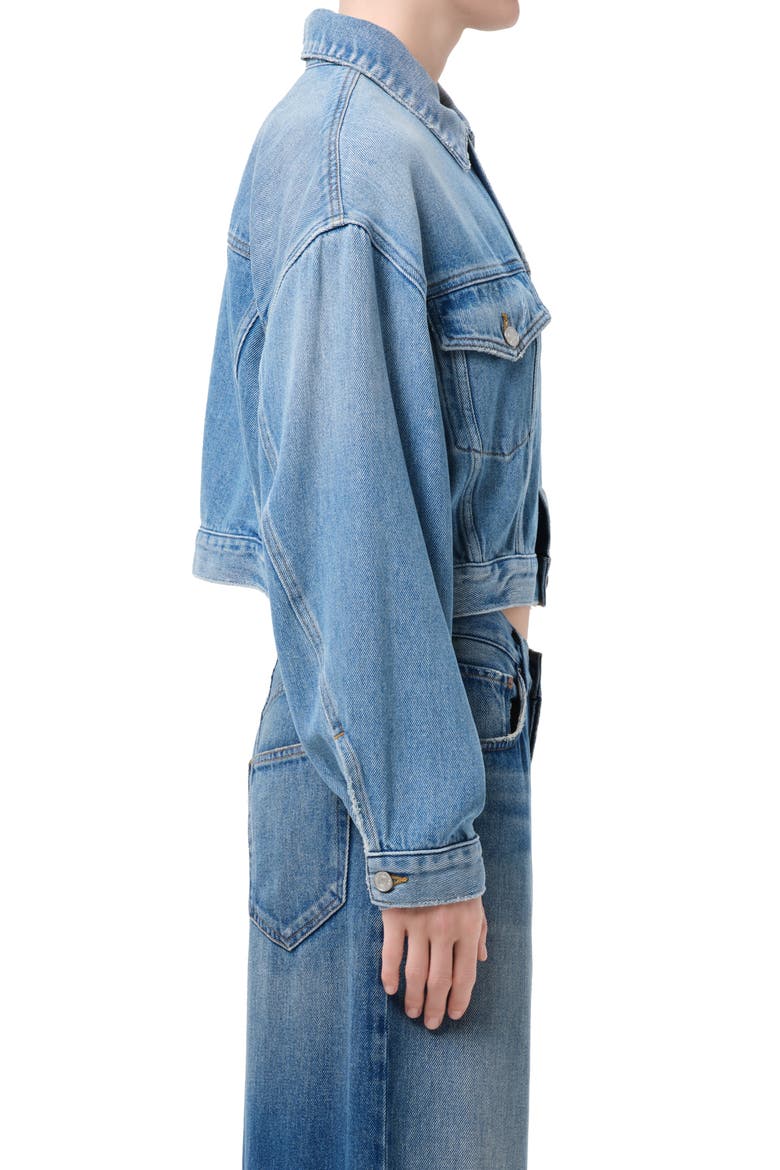 Palmer Denim Trucker Jacket, Alternate, color, SCRIPT MED TINTED INDIGO