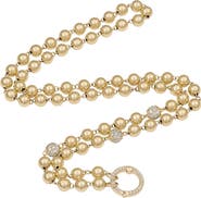 EDEN PRESLEY Mardi Gras 14k Gold Diamond Beaded Necklace