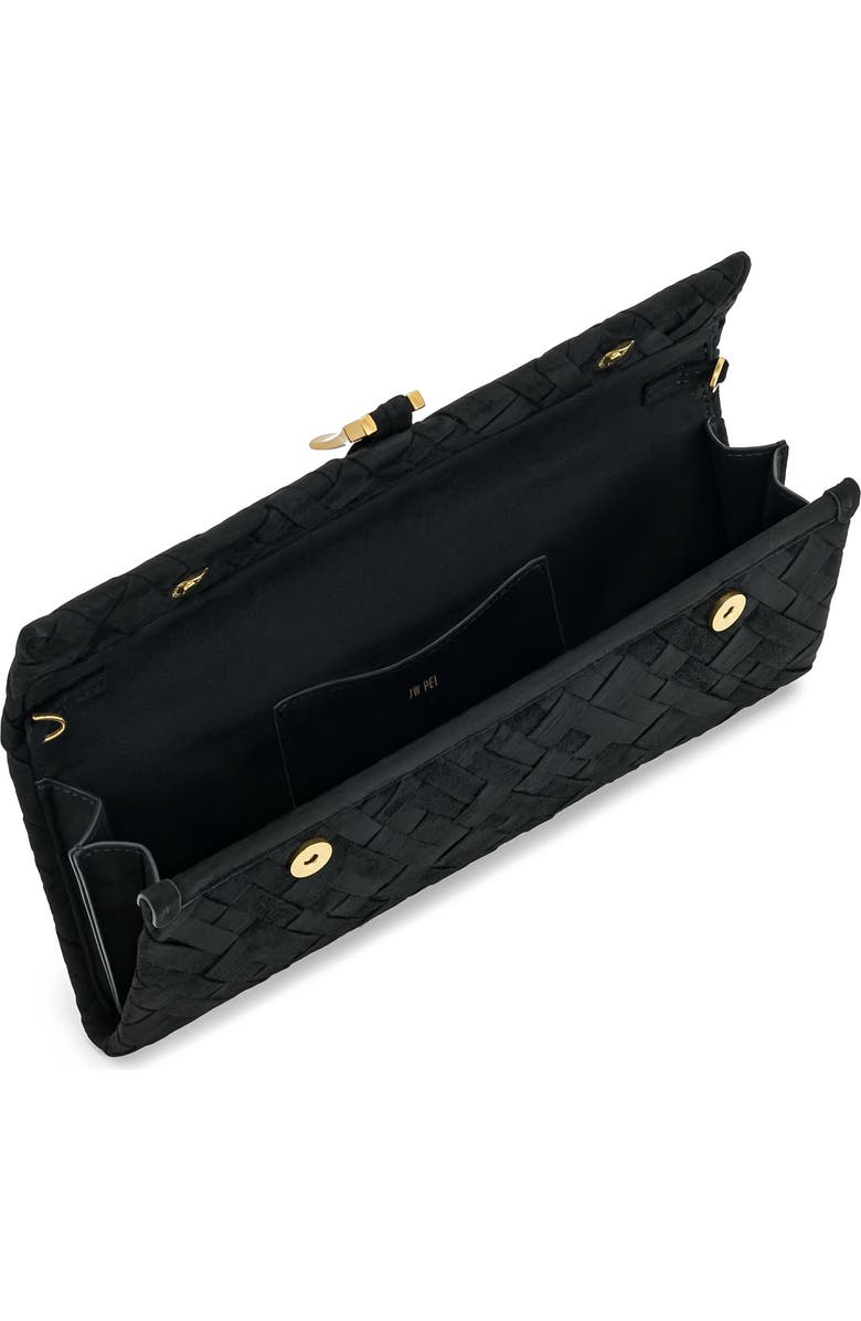 JW PEI Zaria Woven Clutch, Alternate, color, Black