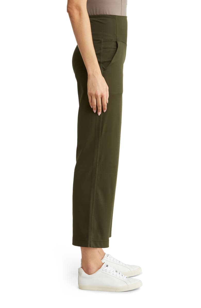 Zella Renew High Waist Pocket Flare Ankle Leggings, Alternate, color, Green Rosin