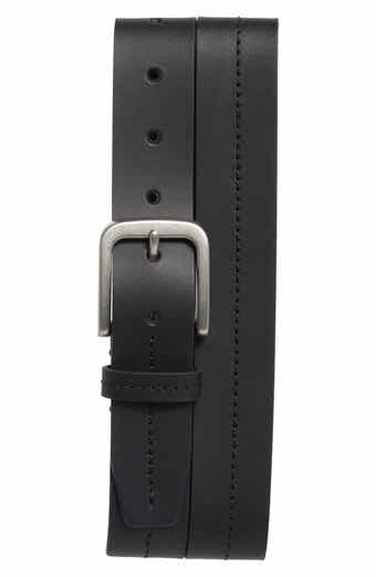 Center Stitched Leather Belt