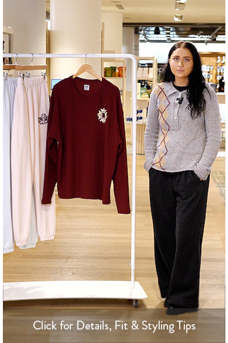 Mon Cheri Thermal Boyfriend Sweatshirt video