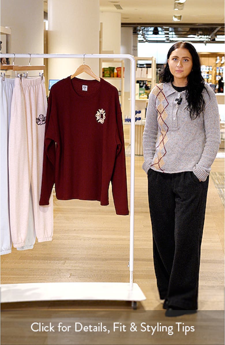 Mon Cheri Thermal Boyfriend Sweatshirt, sales video thumbnail