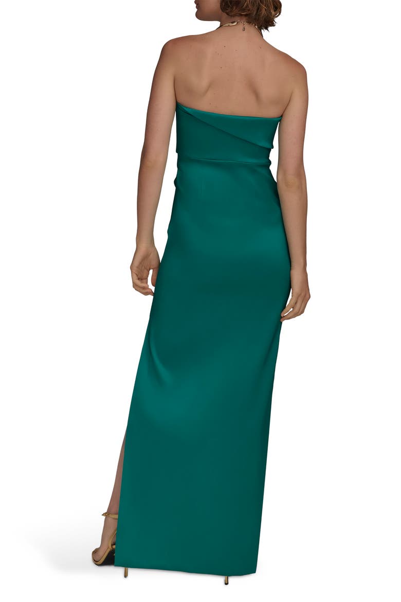 Ruched Strapless Gown, Alternate, color, LAWN LWN