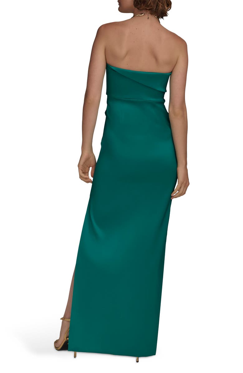Donna Karan New York Ruched Strapless Gown, Alternate, color, Lawn