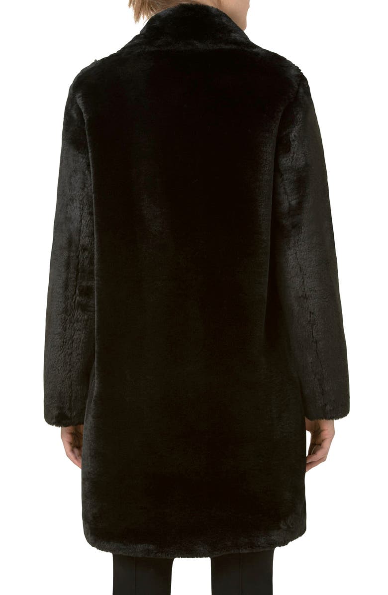Akris punto Faux Fur Coat, Alternate, color, Black
