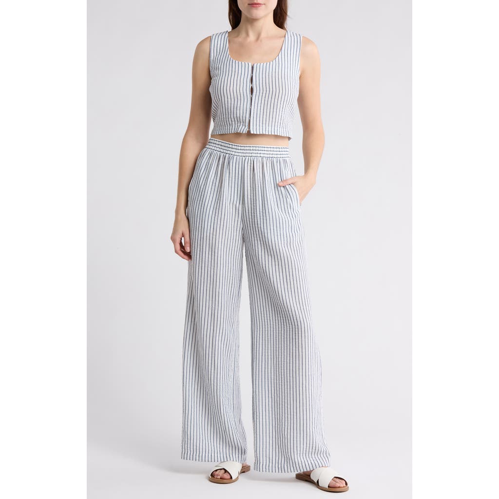 BLU PEPPER BLU PEPPER STRIPE CROP TANK & WIDE LEG PANTS SET