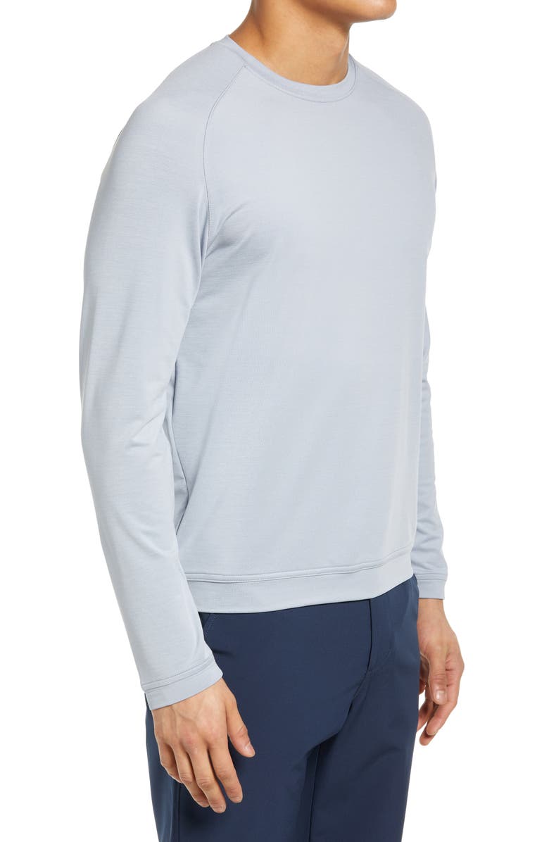 Peter Millar Cradle Crewneck Long Sleeve Performance Shirt, Alternate, color, 