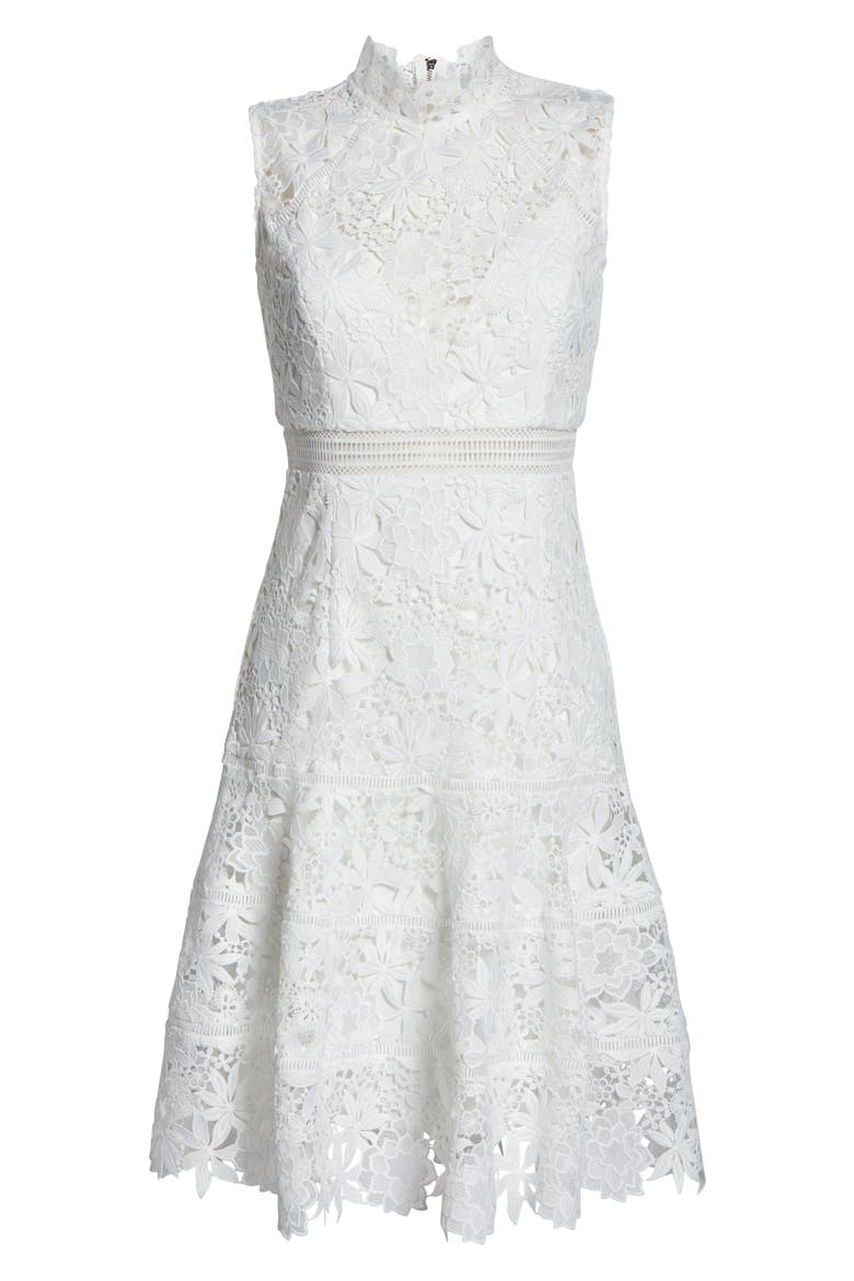 Elise Lace Cocktail Dress, Alternate, color, IVORY