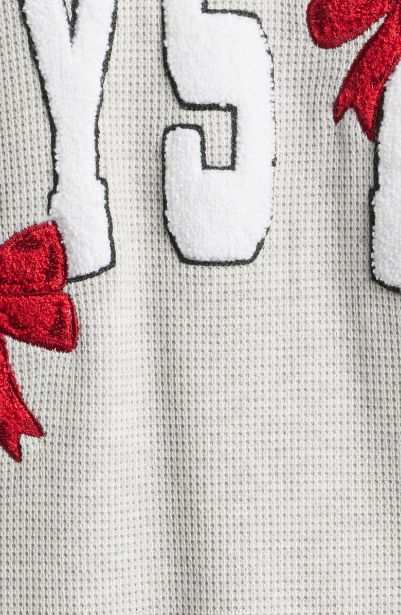 BOYS LIE Wrap Me in a Bow Hayley V-Neck Sweatshirt, Alternate, color, Heather Grey