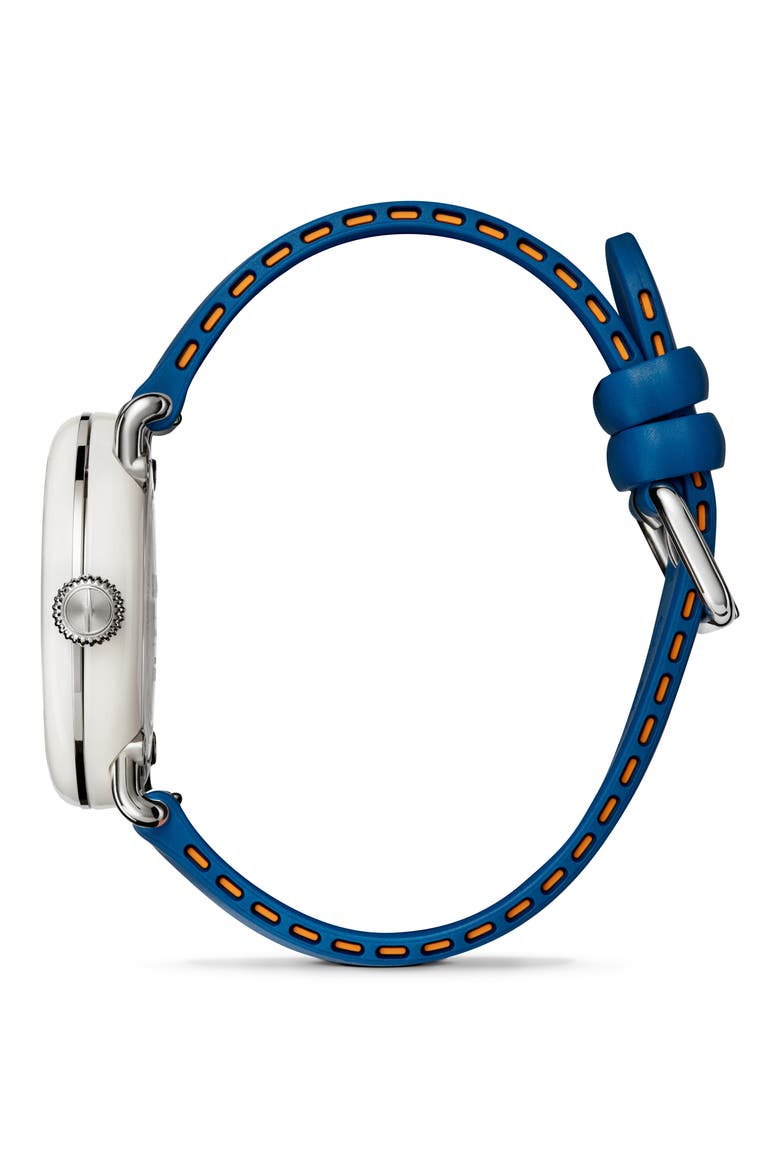 Detrola Rubber Strap Watch, 41mm, Alternate, color, BLUE