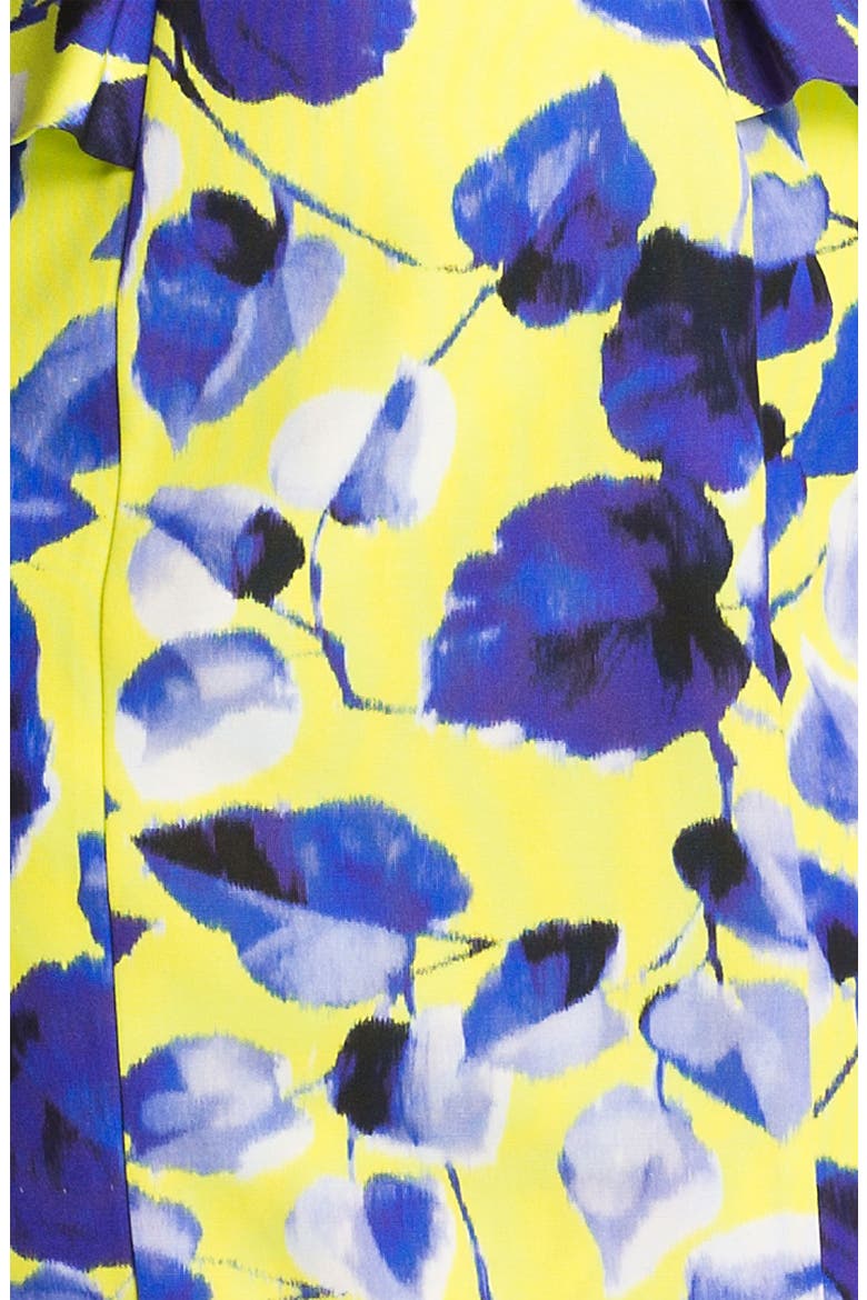 Print Cotton Blend Sheath Dress, Alternate, color, LEMON