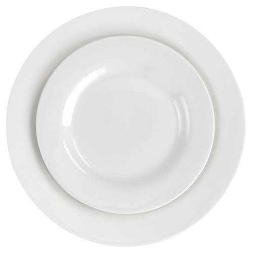 Gibson Home White Cloud Fine Ceramic 16 Piece Dinnerware Set In White