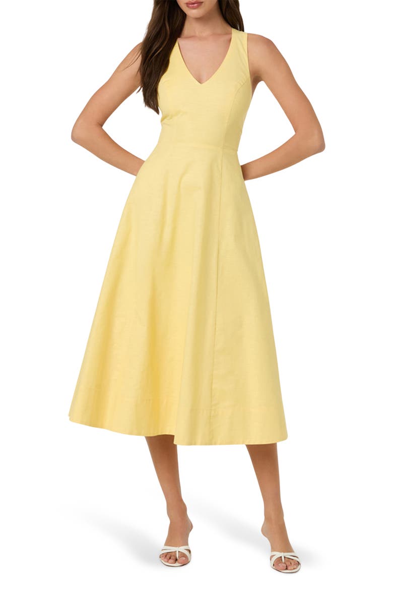 womens sleeveless midi dress Hot Pink Shimmer Sleeveless Midi Dress