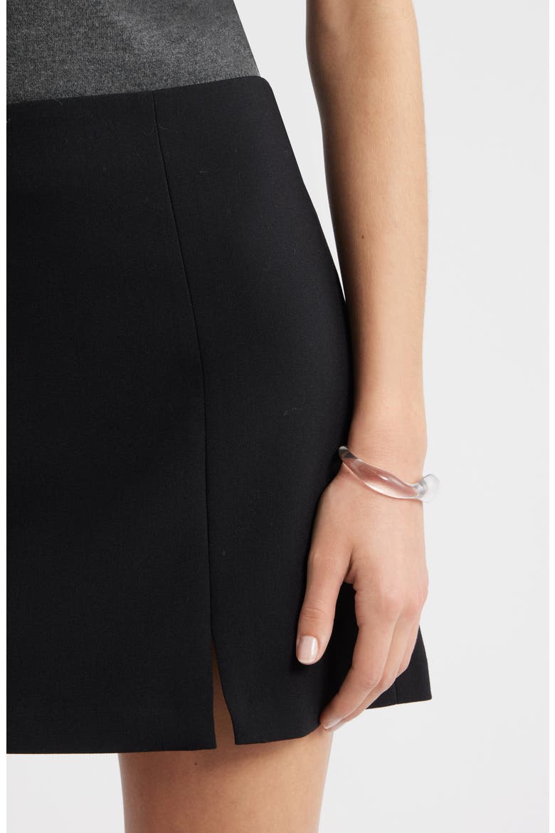 The Icon A-Line Miniskirt, Alternate, color, BLACK