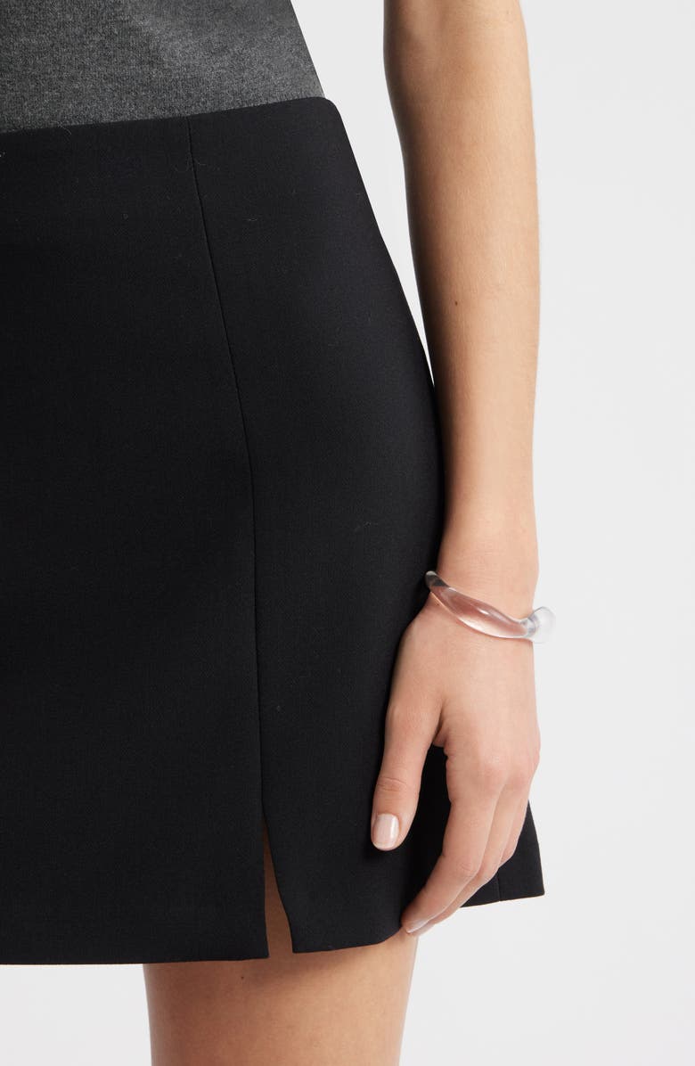 Open Edit The Icon A-Line Miniskirt, Alternate, color, Black