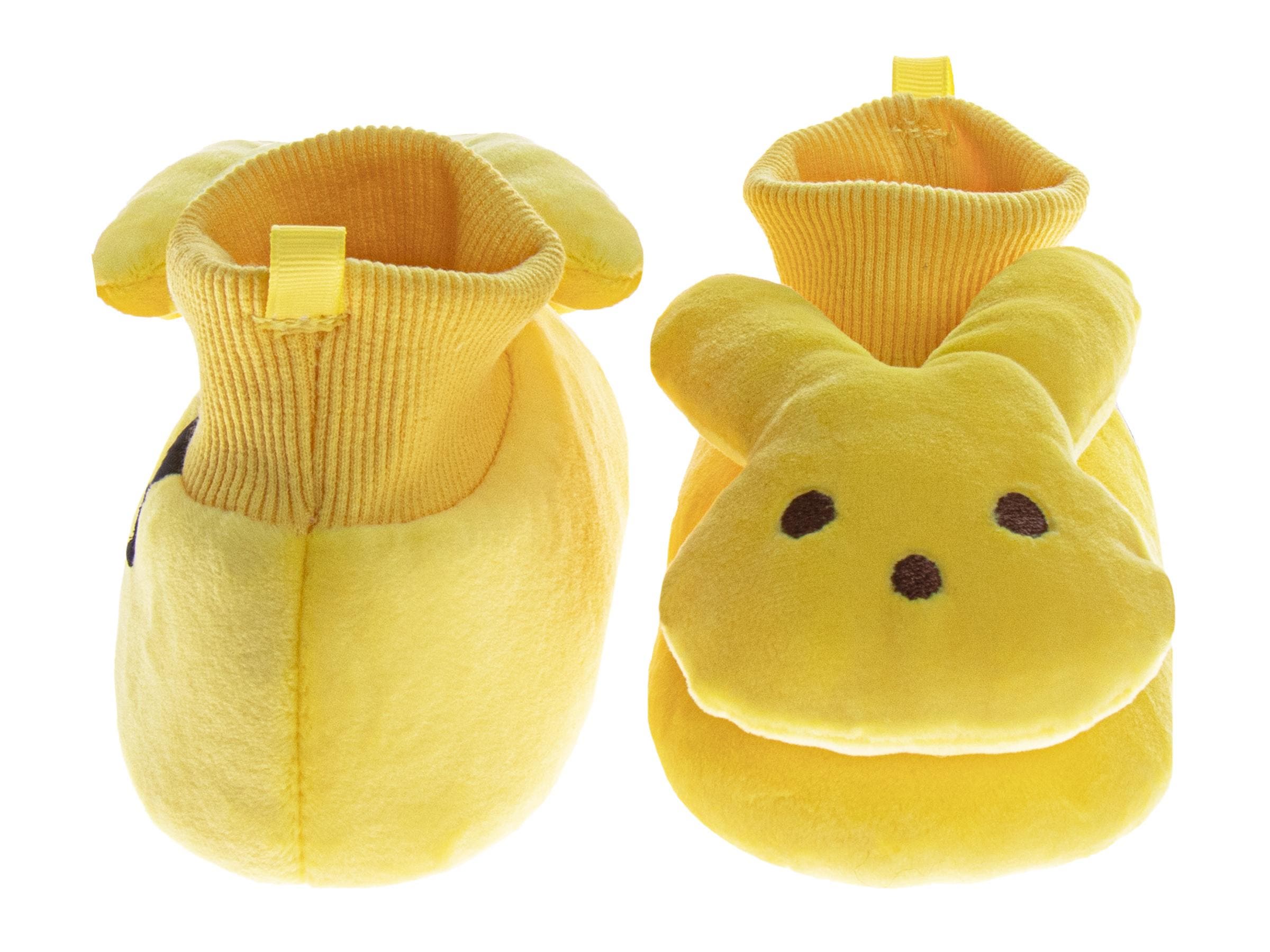 Peeps Sock Slippers for Toddler Gils' Plush Warm Fuzzy Comfort Dual Size, Alternate, color, Yellow