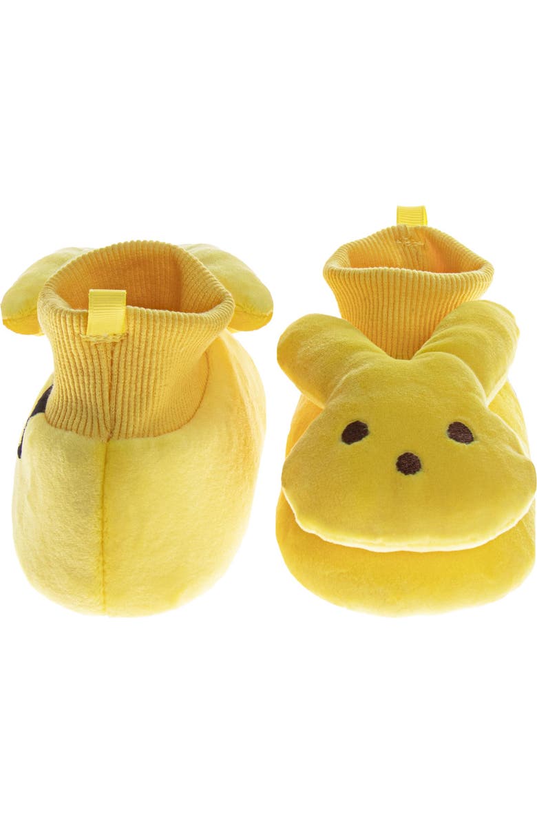 Peeps Sock Slippers for Toddler Gils' Plush Warm Fuzzy Comfort Dual Size, Alternate, color, Yellow