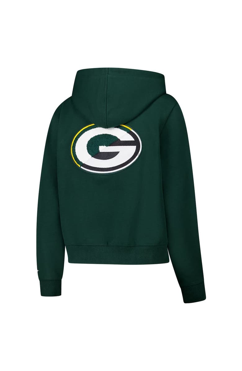 PRO STANDARD Women's Pro Standard Green Green Bay Packers Split Logo Full-Zip Hoodie, Alternate, color, 