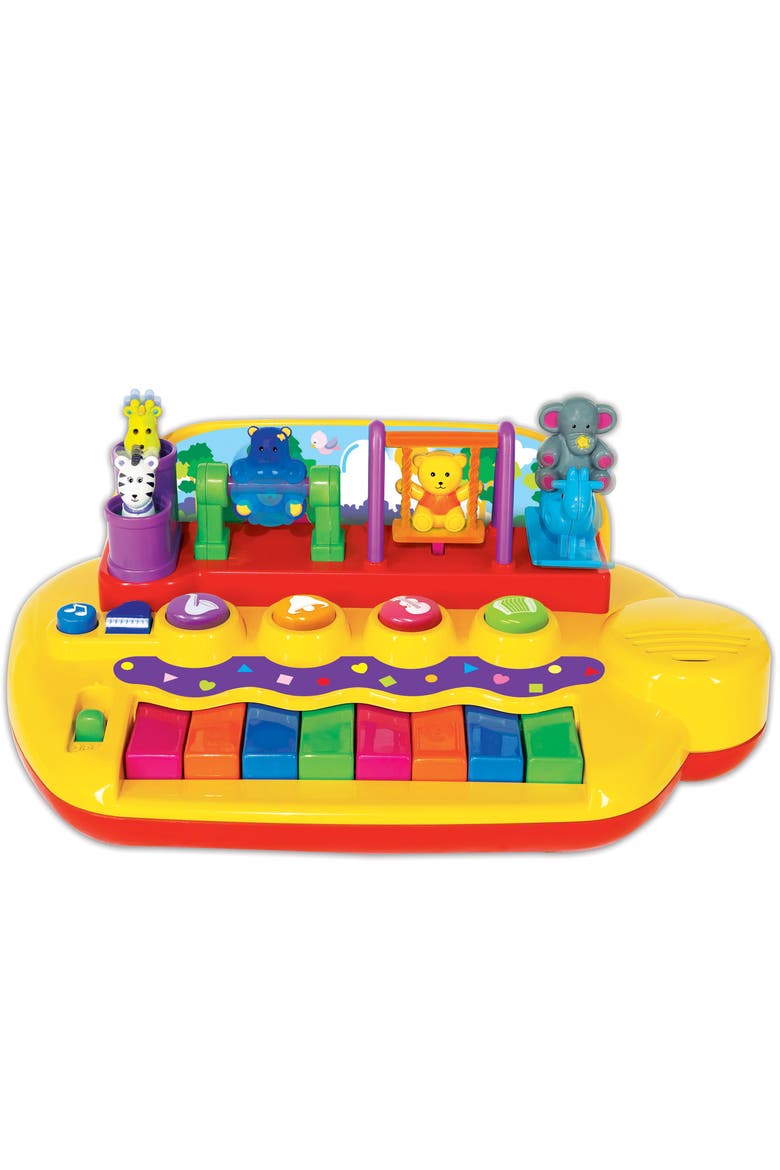 Playful Pals Battery Operated Piano w/Keyboard, Main, color, Multicolored
