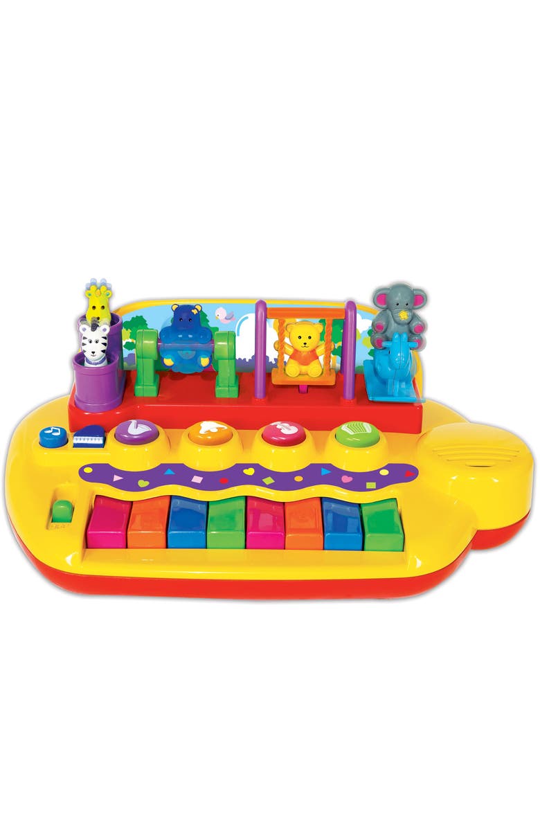 Kiddieland Playful Pals Battery Operated Piano w/Keyboard, Main, color, Multicolored