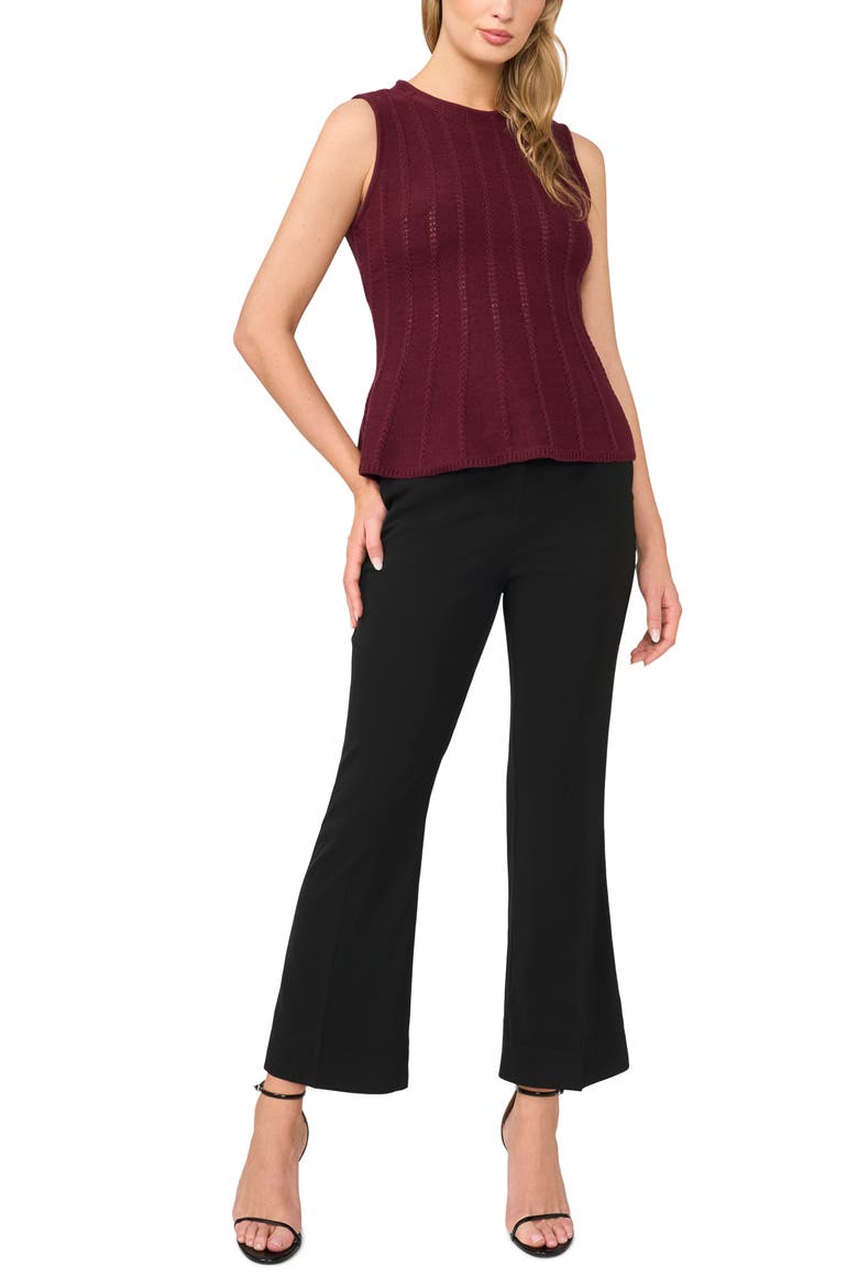 Sleeveless Peplum Top, Alternate, color, WINTERBERRY