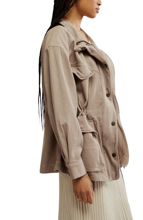 FREE PEOPLE FREE PEOPLE ARYA COTTON TWILL UTILITY JACKET 