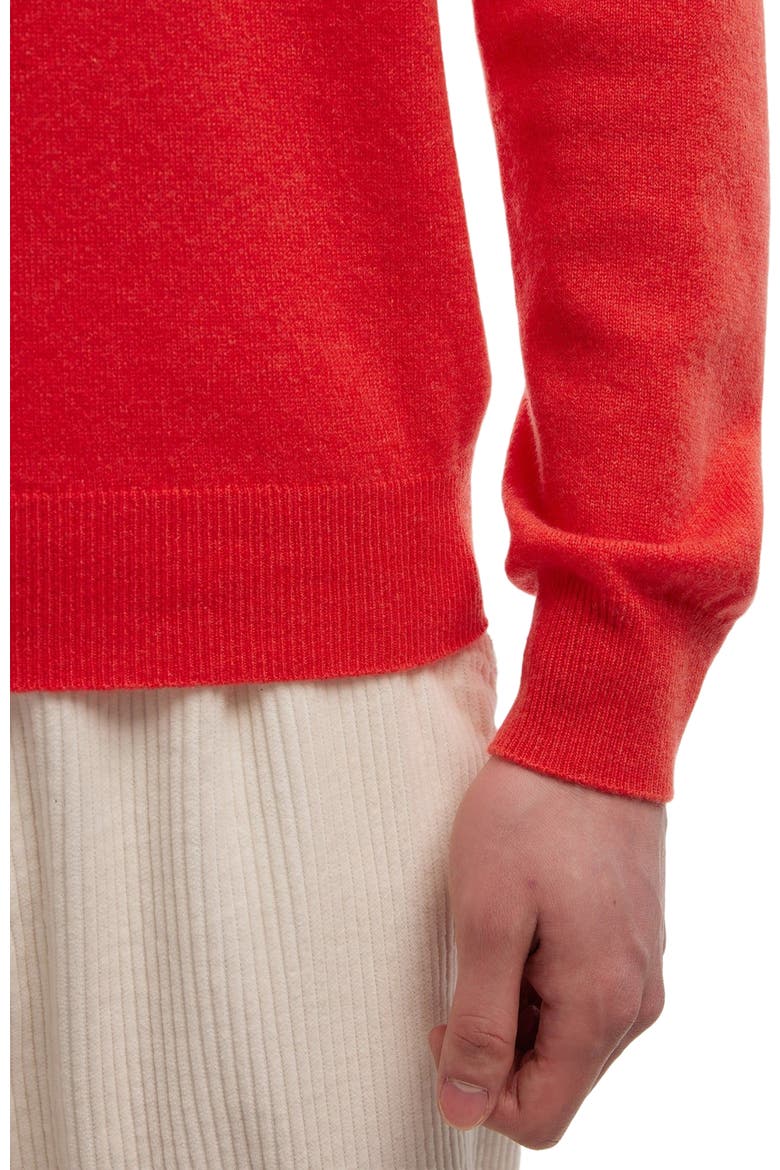 Essential Crewneck Cashmere Sweater, Alternate, color, fiesta
