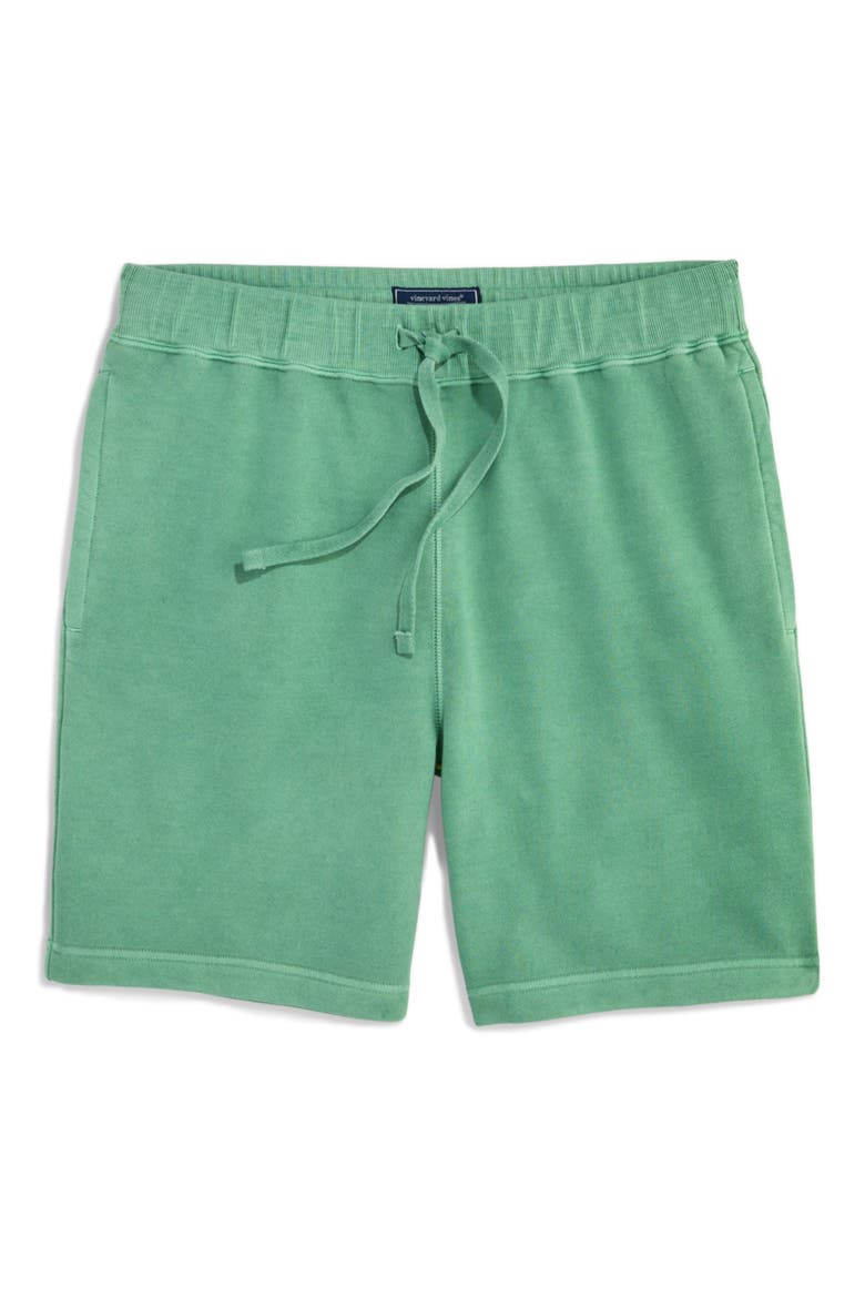 Surfboard Cotton French Terry Drawstring Shorts, Main, color, STARBOARD GREEN